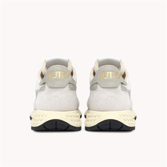 Autry Reelwind Low Sneakers, Beige Nylon & Suede 